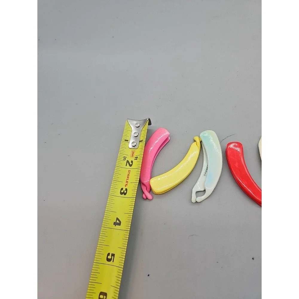 Vintage New Rave ‎ barrettes 80's hair accessories Plastic Multicolor Y2k